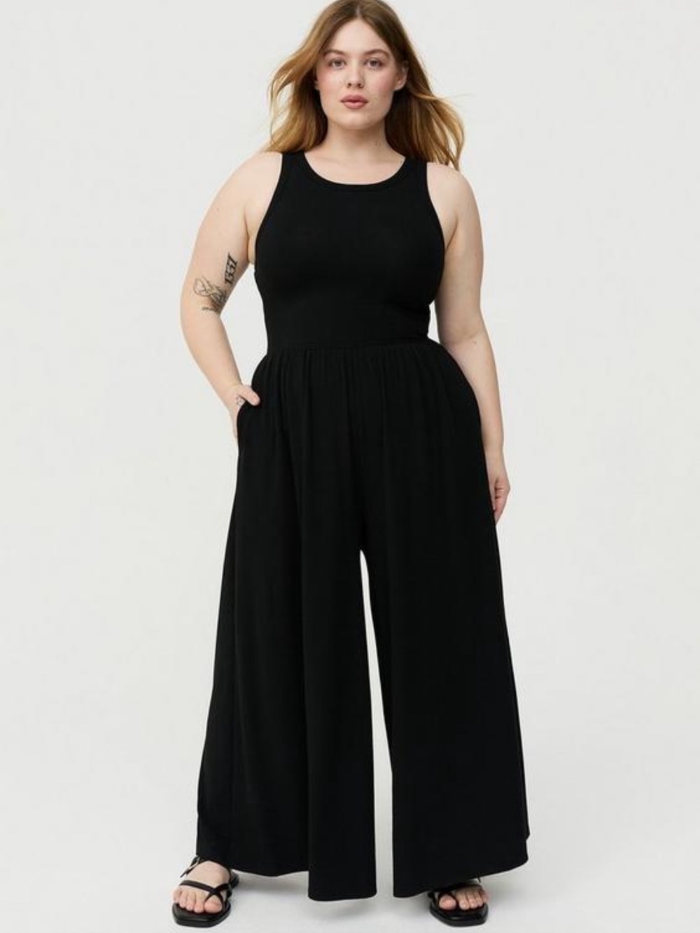 NWT Torrid super soft high neck ribbed jumpsuit. Size 00 (10) - Picture 7 of 10